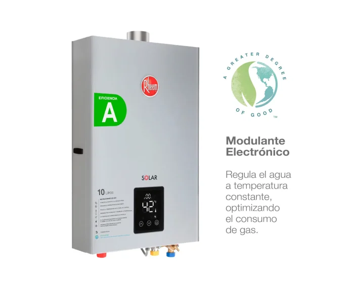 Calefot Tiro Forzado 10 Litros Prestige Gas Natural Rheem | Aires Chile