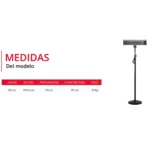 Estufa Infrarroja Terraza Sky Ir 1800W - Imagen 6